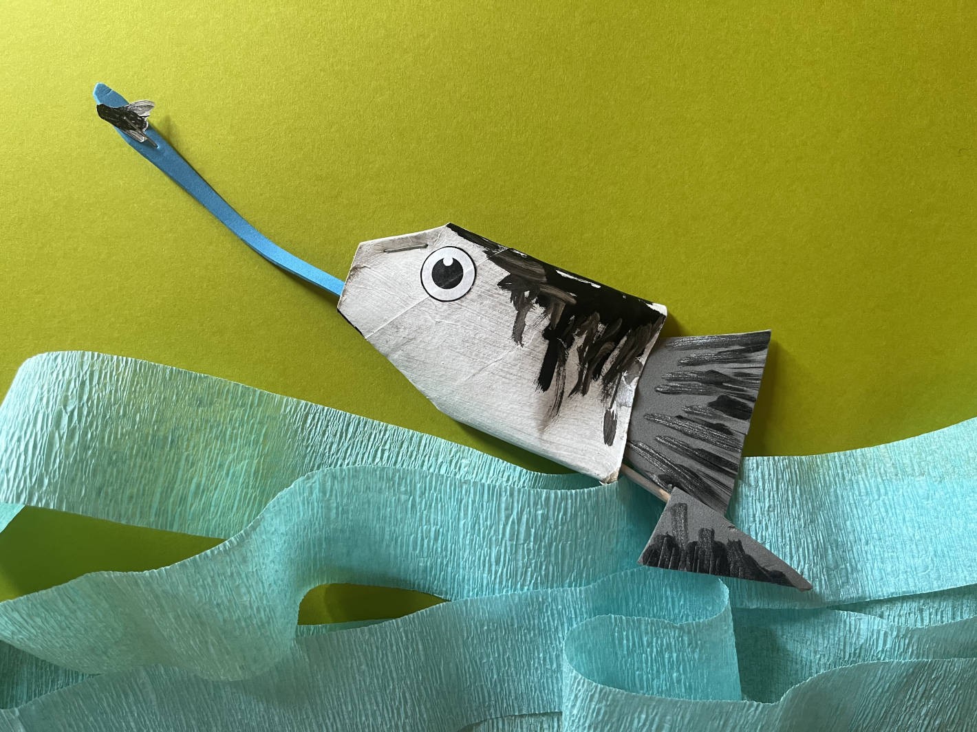 Image d'un poisson en papier